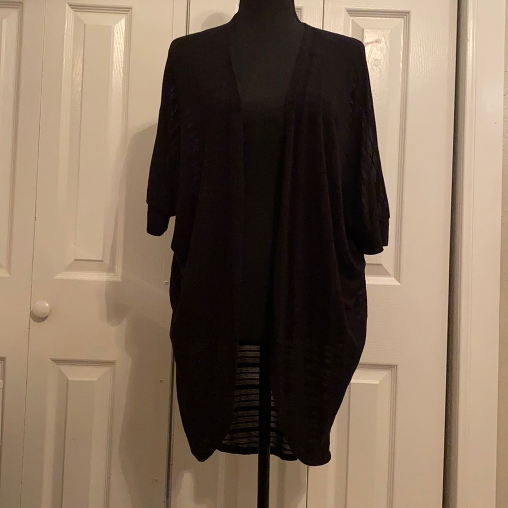 A’gaci | women’s sheer cardigan cover up | black | small |
